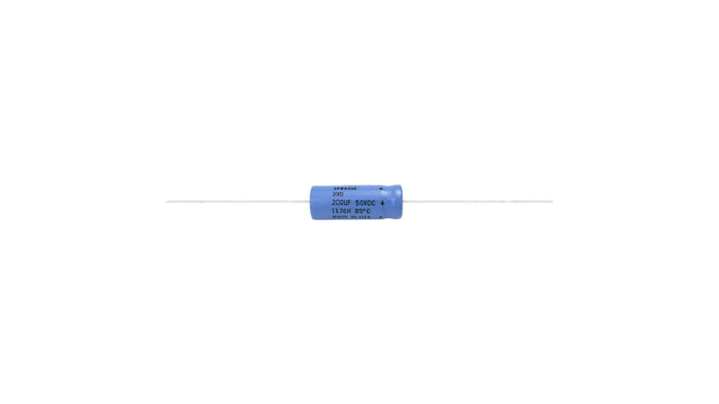 Vishay 500μF Electrolytic Capacitor 50V dc, Through Hole - 39D507G050GL6