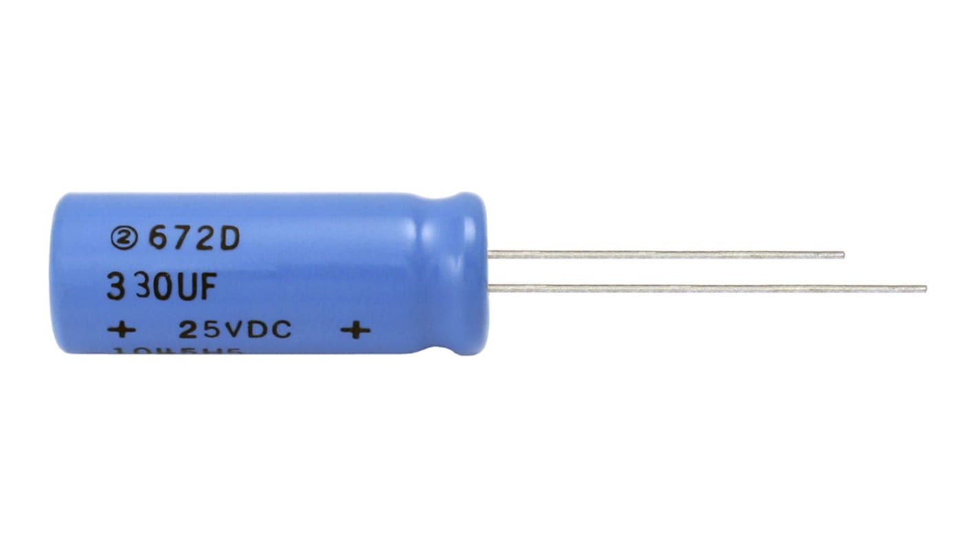 Vishay 330μF Electrolytic Capacitor 25V dc, Through Hole - 672D337H025DT2C
