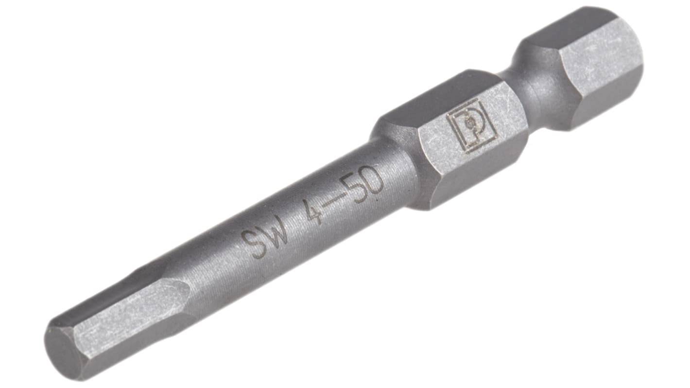 Phoenix Contact Hexagon Screwdriver Bit, Hex 4 Tip, 4 x 50 mm Drive, Hexagon Drive, 50 mm Overall