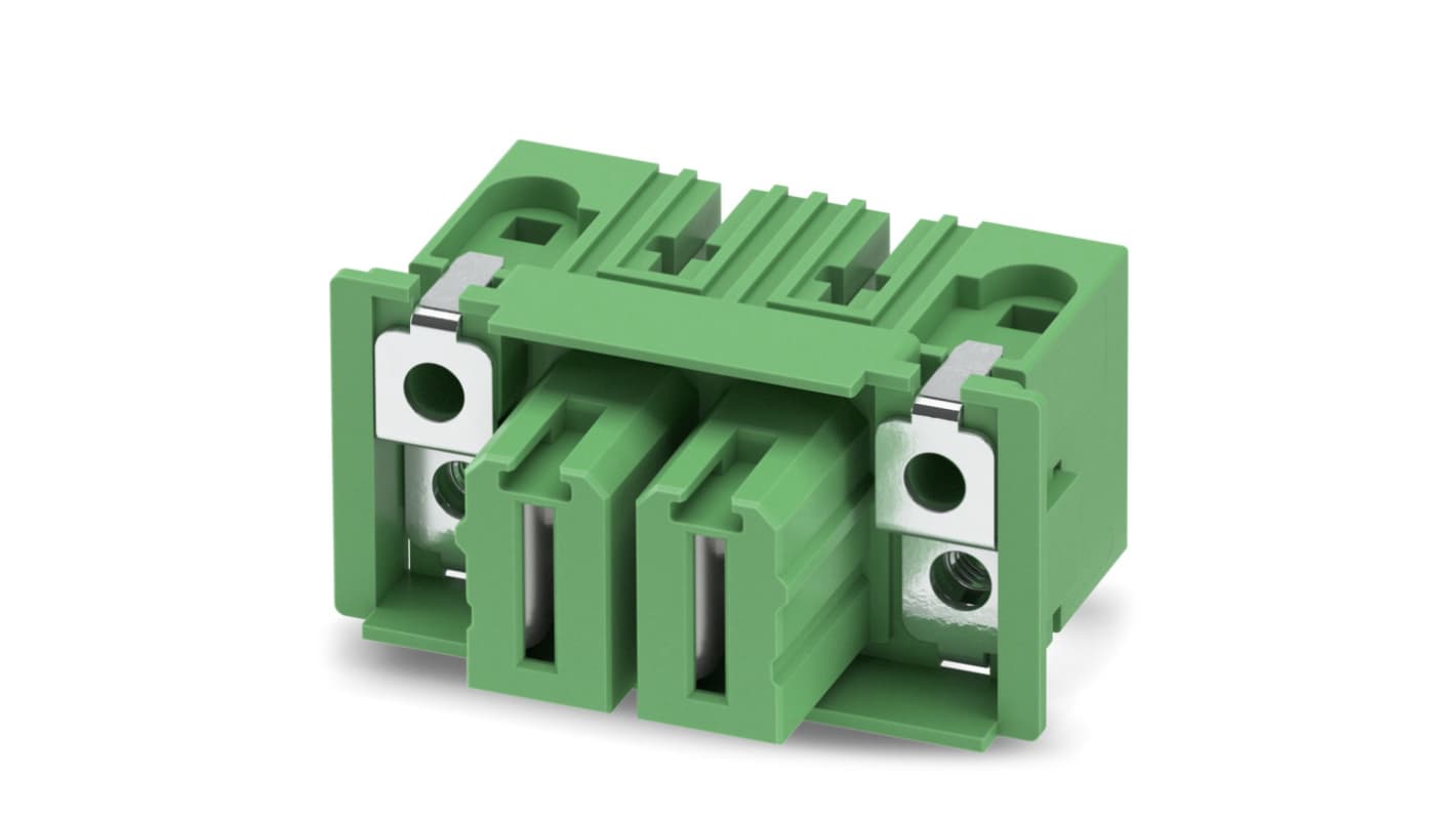 Phoenix Contact, 15.0mm Pitch, DFK-IPC 35 HC/ 2-GF-15.00, 2 Way, Right Angle, Pluggable Terminal Block, Feed Through