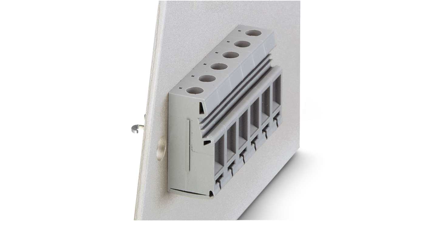 Phoenix Contact VDFK 6 GNYE Series Feed Through Terminal Block, 2-Contact, 1-Row, Screw Termination