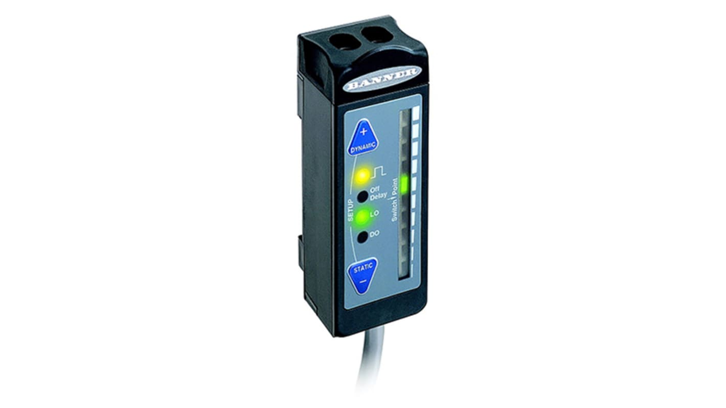 Rs-Online Sensore fotoelettrico Rettangolare Banner a fibra ottica rilevamento 60 mm uscita NPN/PNP