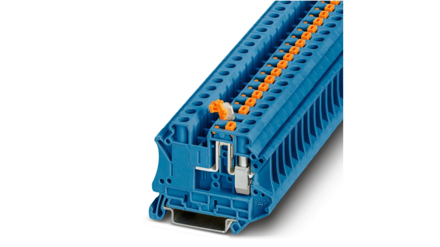 Phoenix Contact 3073267 UT 6-MT BU Series Blue, Single-Level, Screw Termination