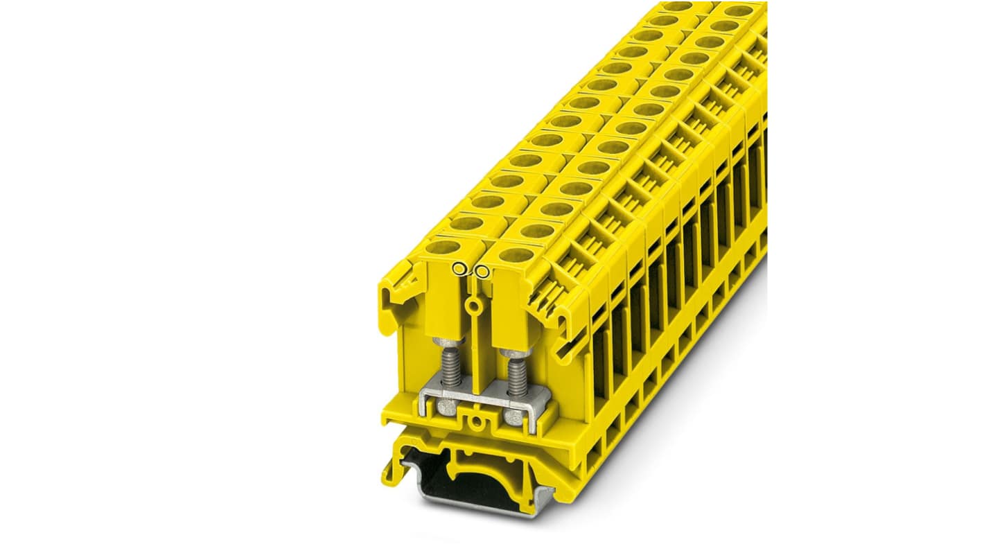 Phoenix Contact 0790621 OTTA6-P/P YE Series Yellow, 0.1 → 6mm², Single-Level, Bolt Termination