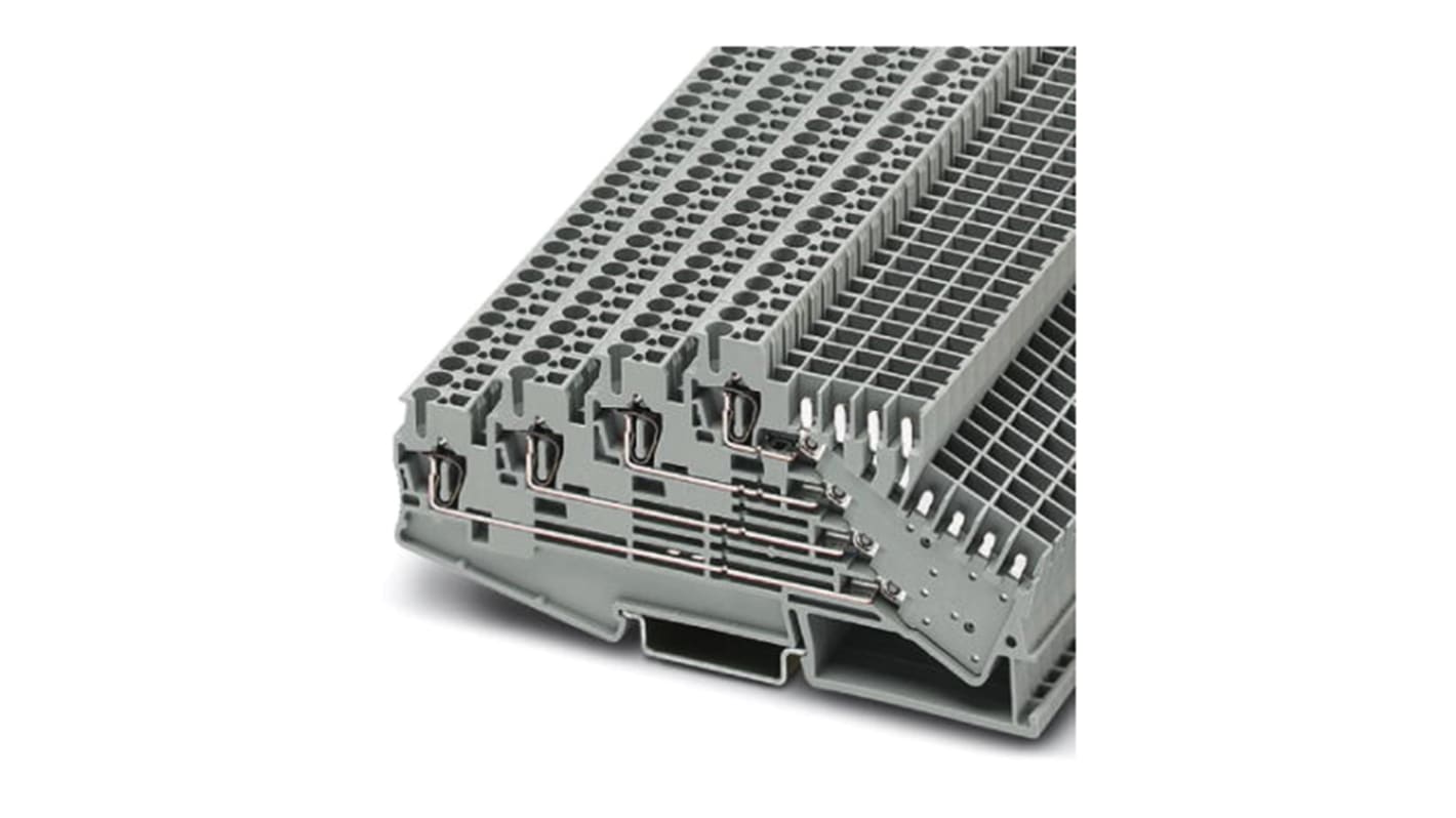 Morsettiera a livelli multipli Phoenix Contact, Grigio, livello Quadruplo, 24A