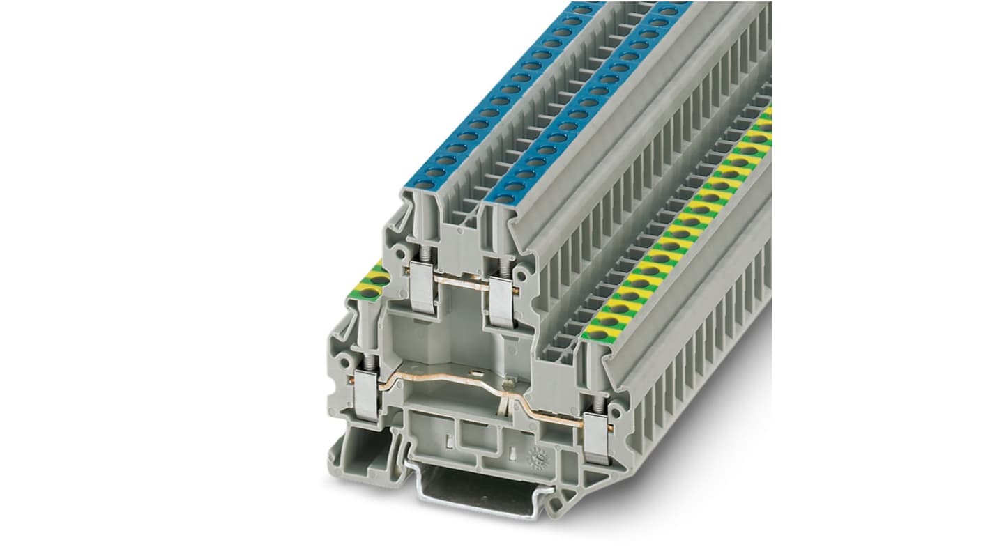 Morsettiera passante Phoenix Contact, Grigio, livello Doppio, 30A