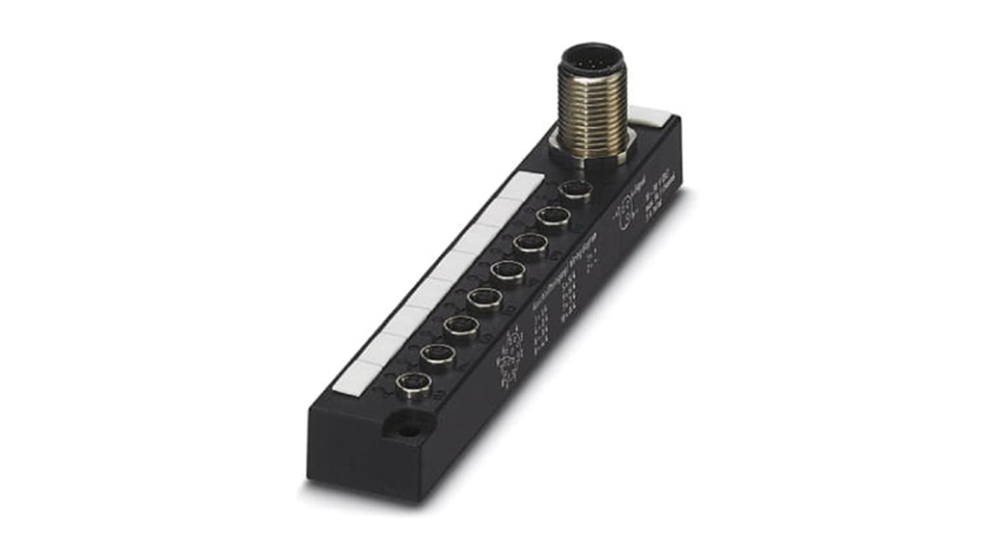 センサボックス Phoenix Contact SACB-8/ 3-L-M12 M5, 8 ポート 3 極 M5 ソケット