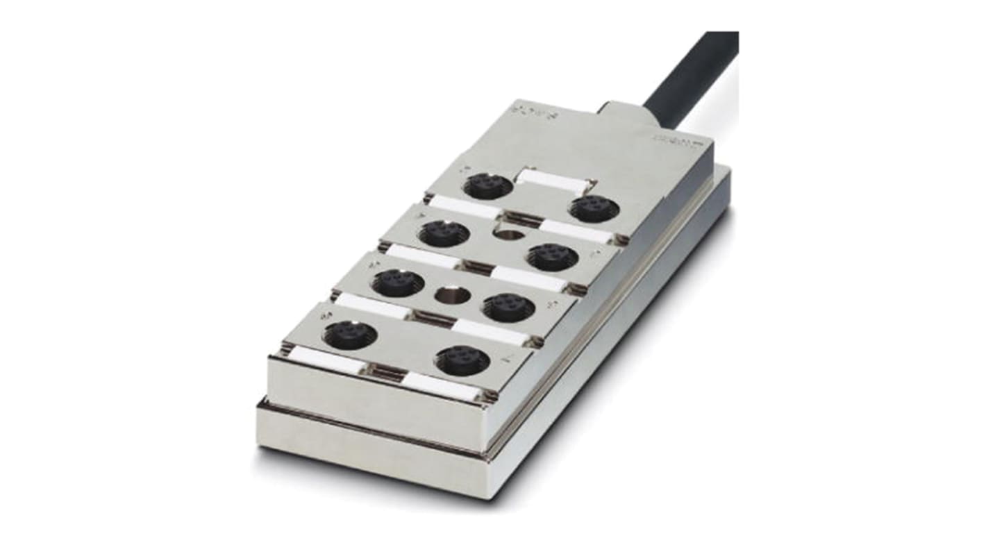Phoenix Contact SACB Series Sensor Box, M12, 5m cable, 5 way, 8 port