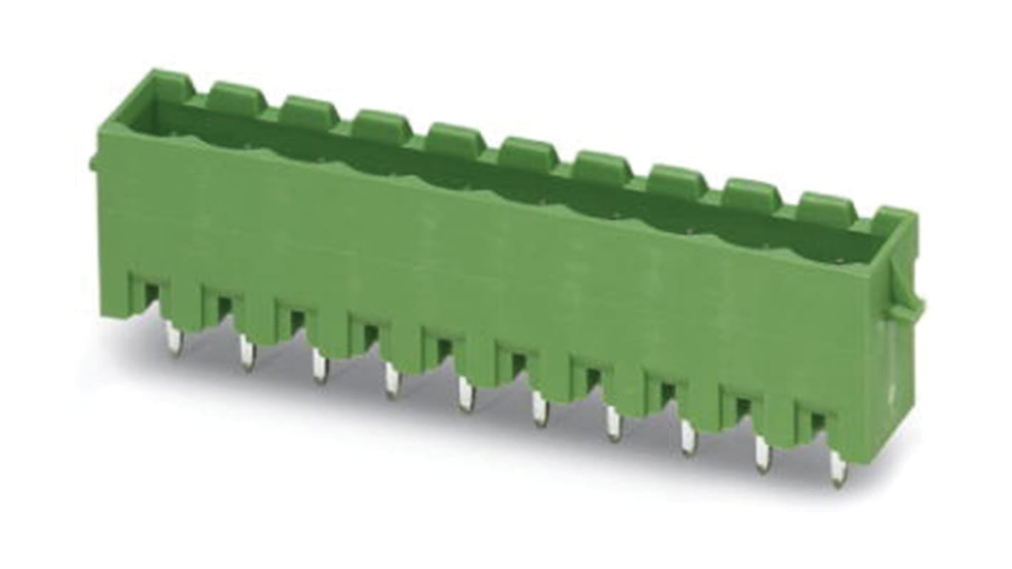 Borne enchufable para PCB Phoenix Contact serie MSTBVA 2.5/ 2-G-5.08-RN de 2 vías, paso 5.08mm, para soldar