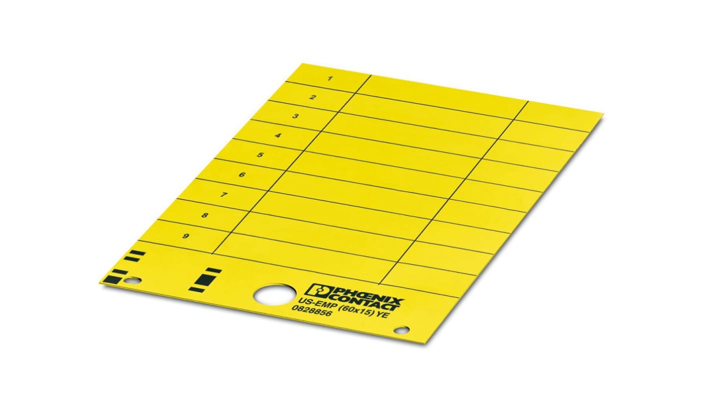 Phoenix Contact, US-EMP (60X15) YE Terminal Block Marker