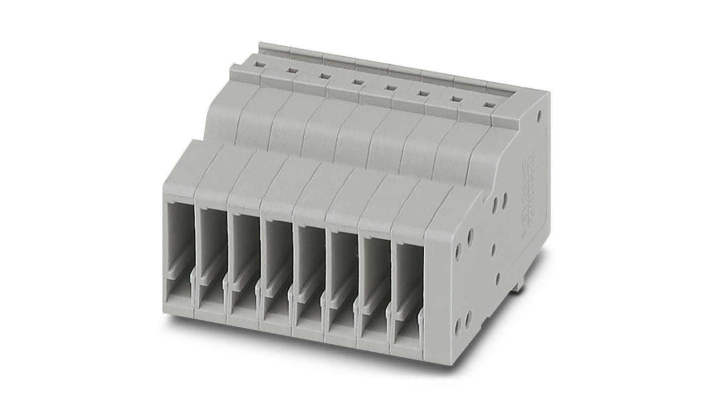 Phoenix Contact, PPC 1.5/S/ 8, Pluggable Terminal Block, Receptacle, Push In Termination, 3213441