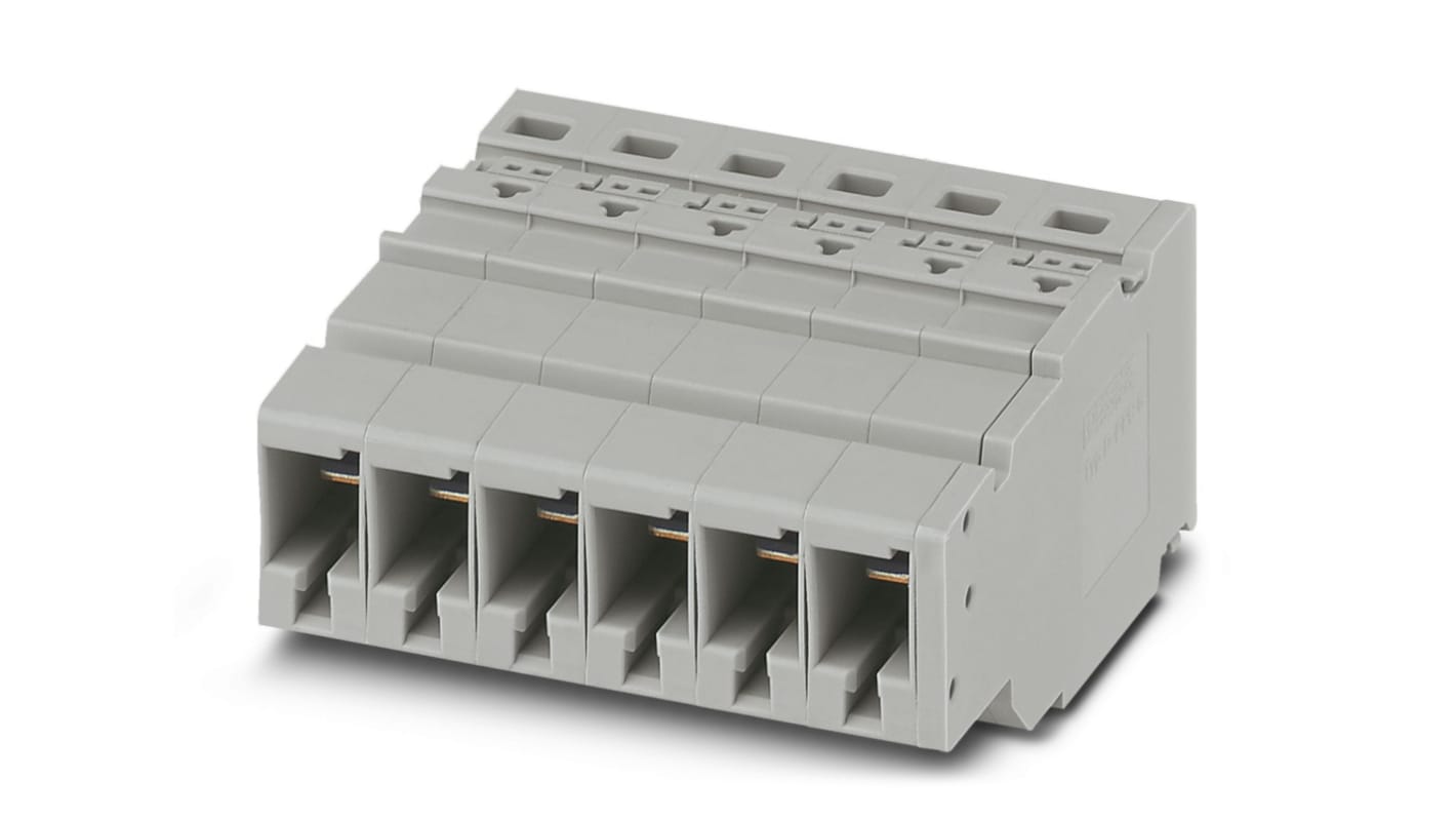 Phoenix Contact, PPC 6/6, Pluggable Terminal Block, Receptacle, Push In Termination, 3000698