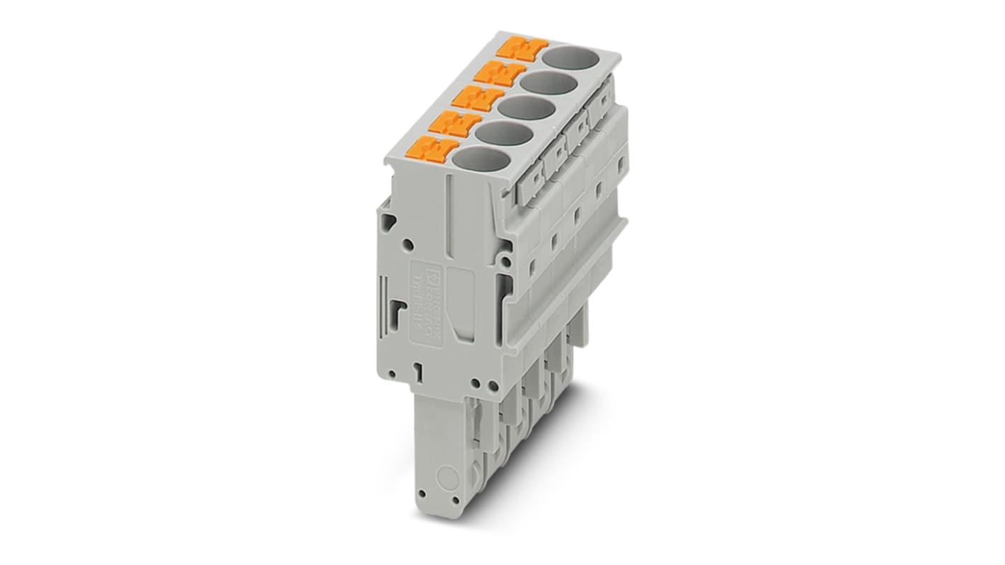 Phoenix Contact, PP-H 6/ 5, Pluggable Terminal Block, Plug, Push In Termination, 3061606