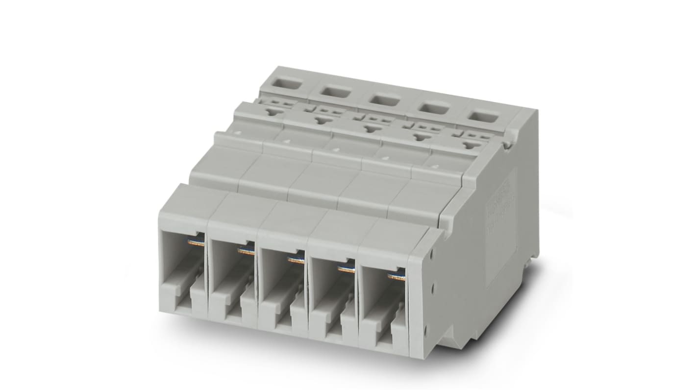 Phoenix Contact, PPC 6/5, Pluggable Terminal Block, Receptacle, Push In Termination, 3000697