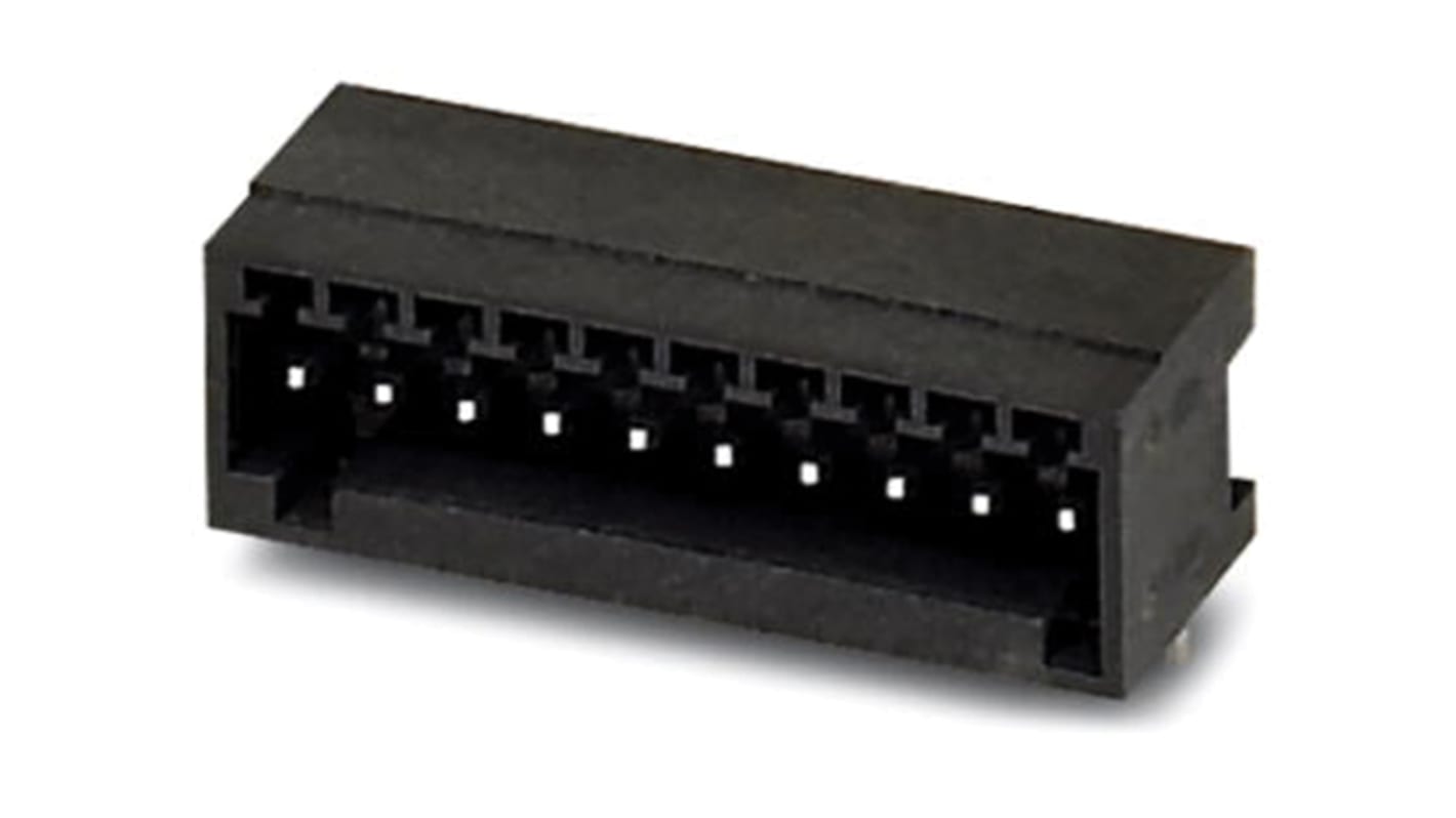Phoenix Contact, 2.5mm Pitch, MC 0.5/12-G-2.5 THT, 12 Way, Right Angle, Pluggable Terminal Block, Header, Through Hole,