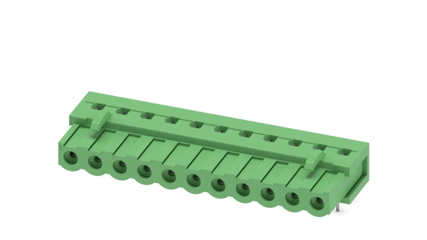 Phoenix Contact, 5.08mm Pitch, COMBICON Power, 11 Way, Right Angle, Pluggable Terminal Block, Inverted Header, Through