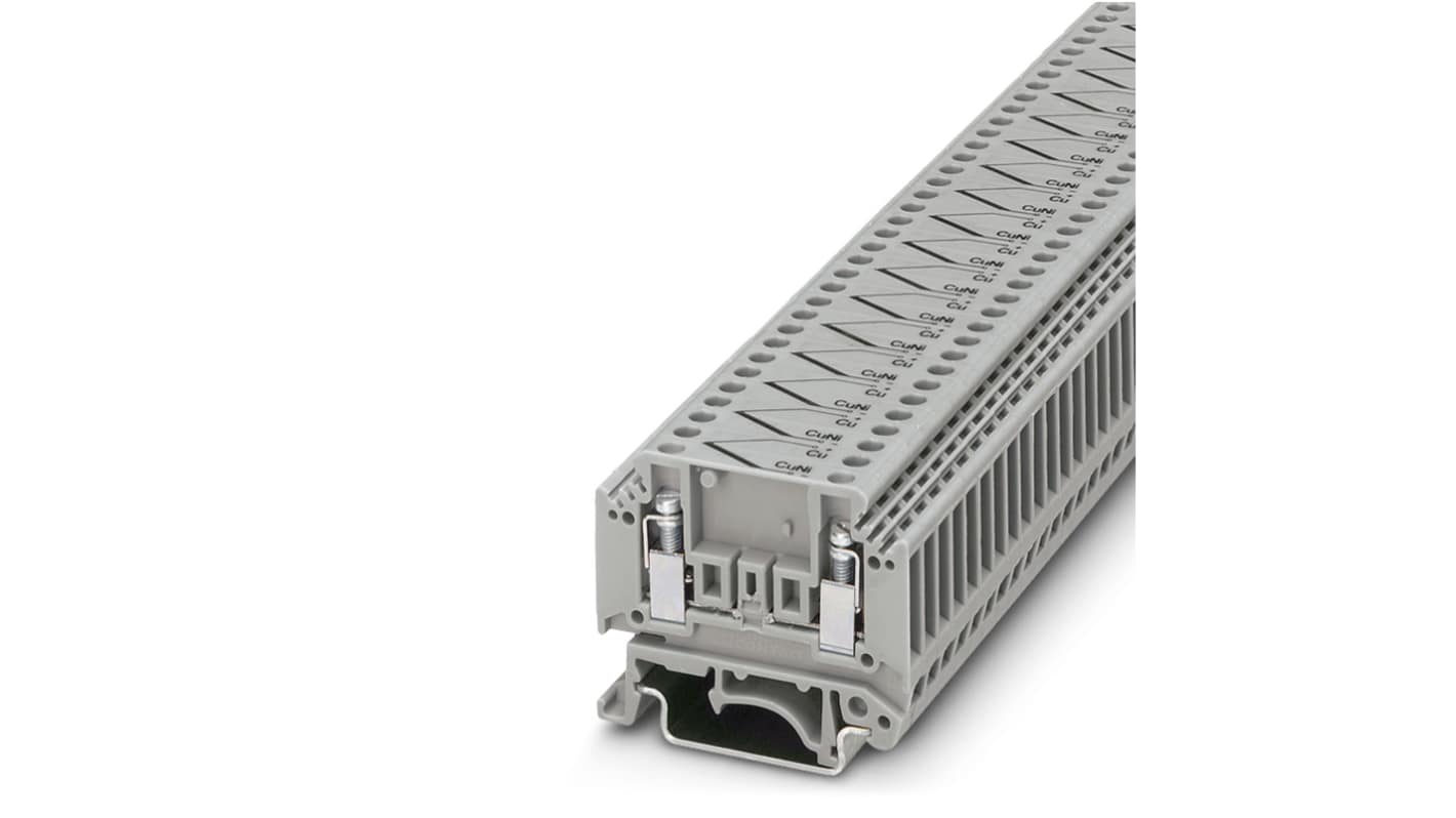 Phoenix Contact MTKD-NICR/CUNI EX Series Grey Non-Fused Terminal Block, Single-Level, Screw Termination