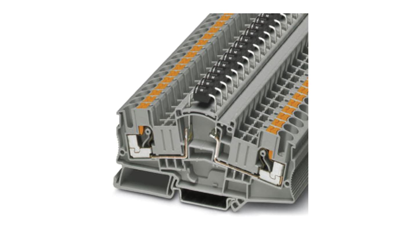 Phoenix Contact 3035698 PTME 6-DIO/R-L HV Series Grey, Single-Level, Push In Termination