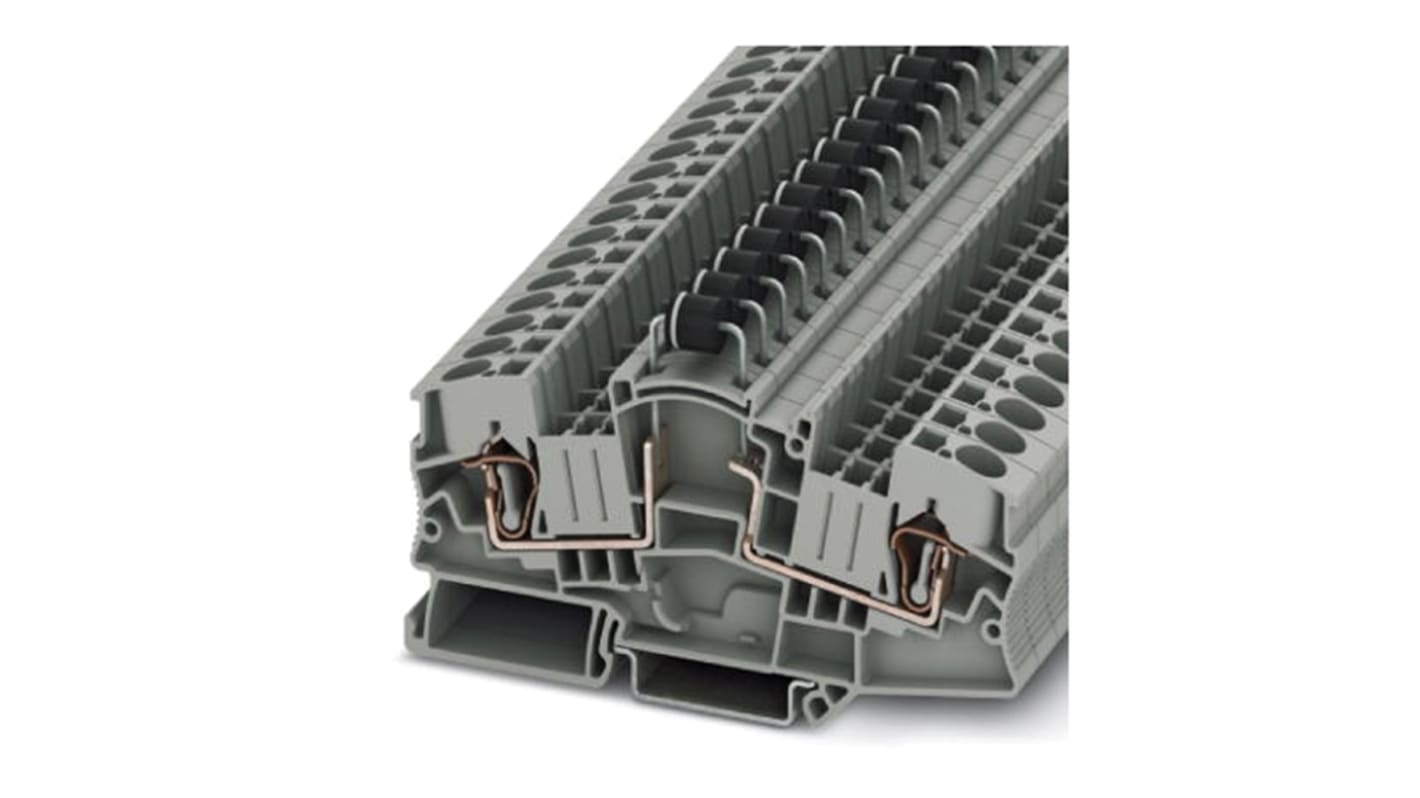 Phoenix Contact 3035692 STME 6-DIO/R-L HV Series Grey, Single-Level, Spring Clamp Termination