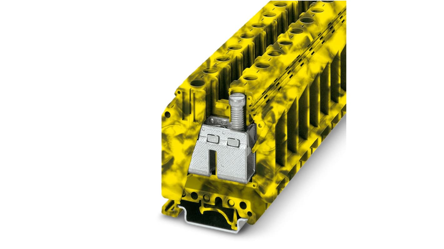 Morsetto senza fusibile Phoenix Contact, Nero, Giallo, livello Singolo, 125A