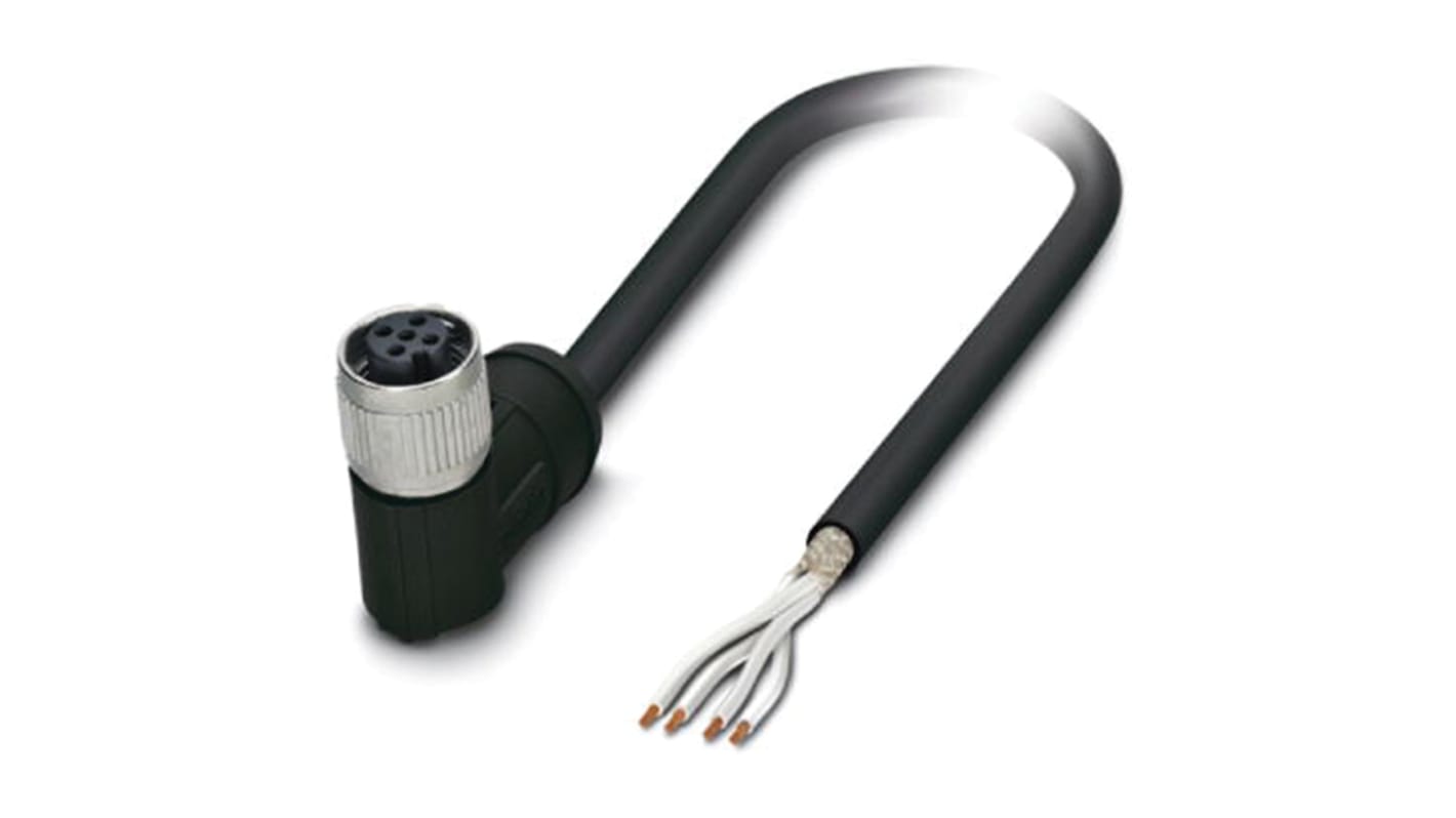 Phoenix Contact Female 4 way M12 to Sensor Actuator Cable, 2m