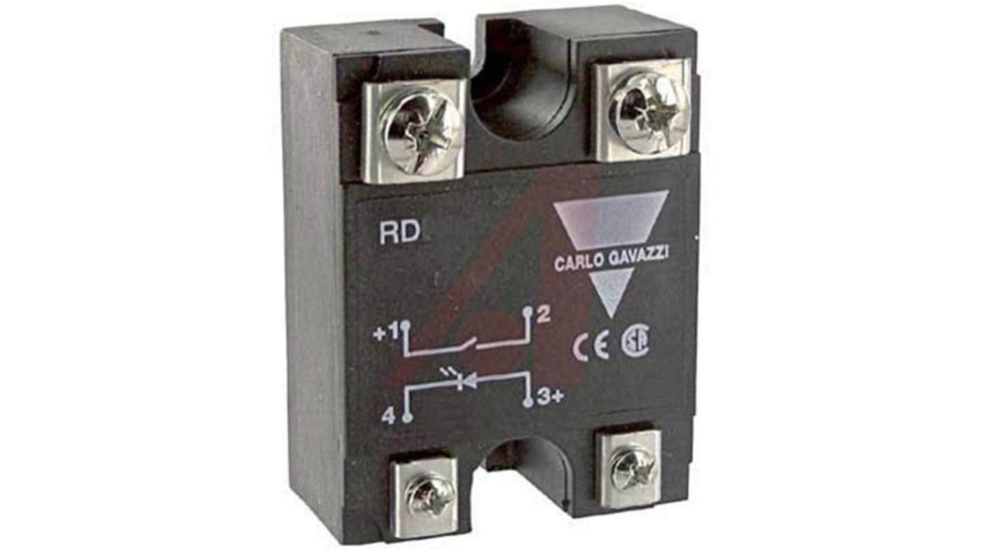 Carlo Gavazzi RA 24 Series Solid State Relay, 25 A Load, Panel Mount, 280 V ac Load, 280V ac/dc Control