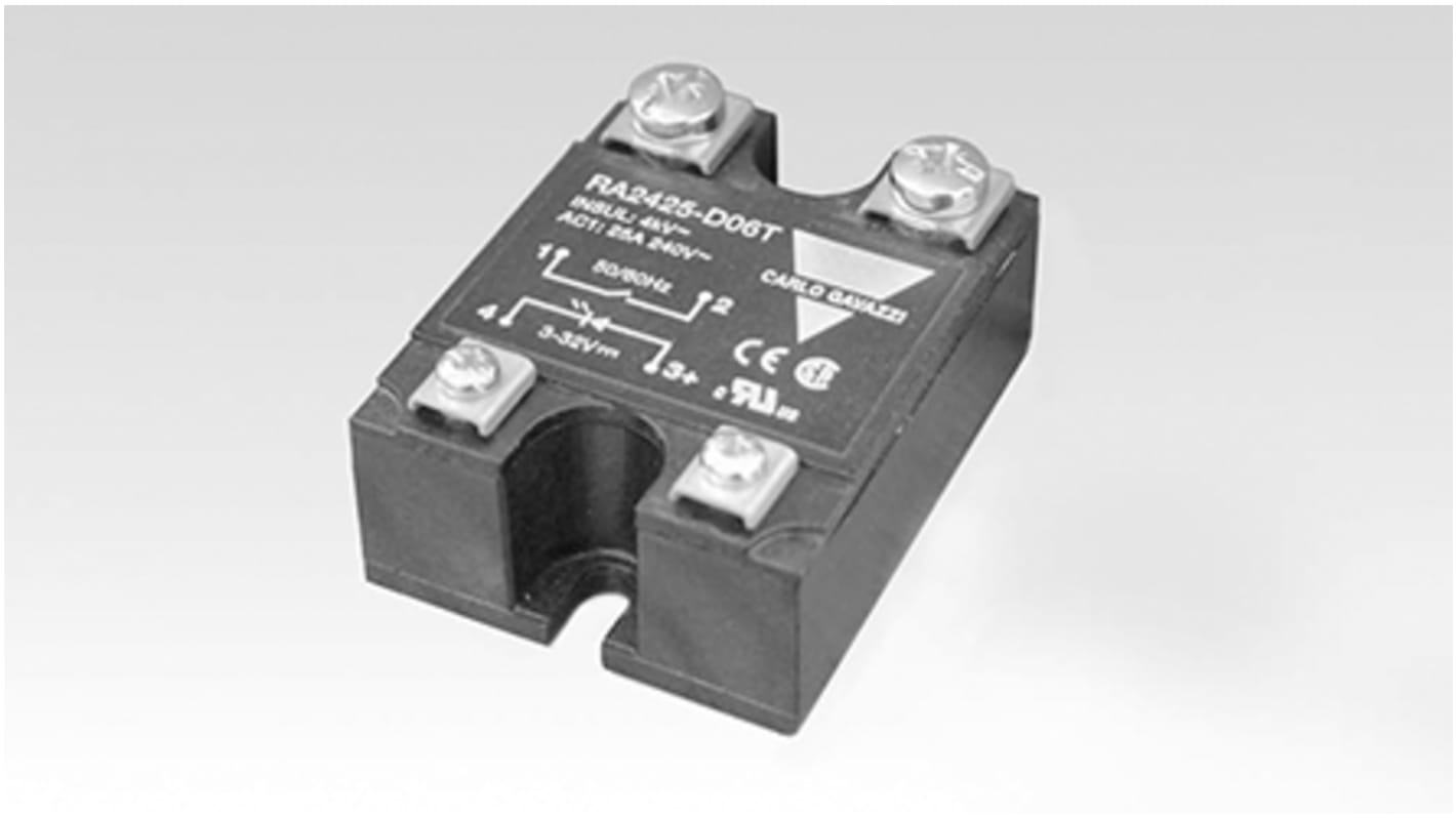 Carlo Gavazzi RA 24 Series Solid State Relay, 50 A Load, Panel Mount, 280 V ac Load, 280V ac/dc Control