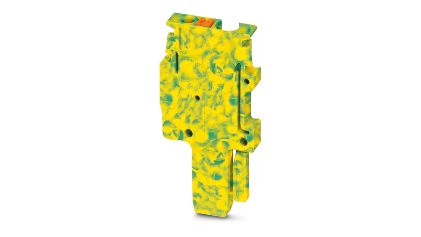 Phoenix Contact, PP-H 1.5/S/1-L GNYE, Pluggable Terminal Block, Plug, Push In Termination, 3212675