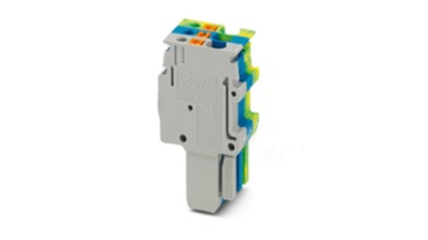 Phoenix Contact, PP-H 1.5/S/3 (1GY/1BU/1GNYE), Pluggable Terminal Block, Plug, Push In Termination, 3062113