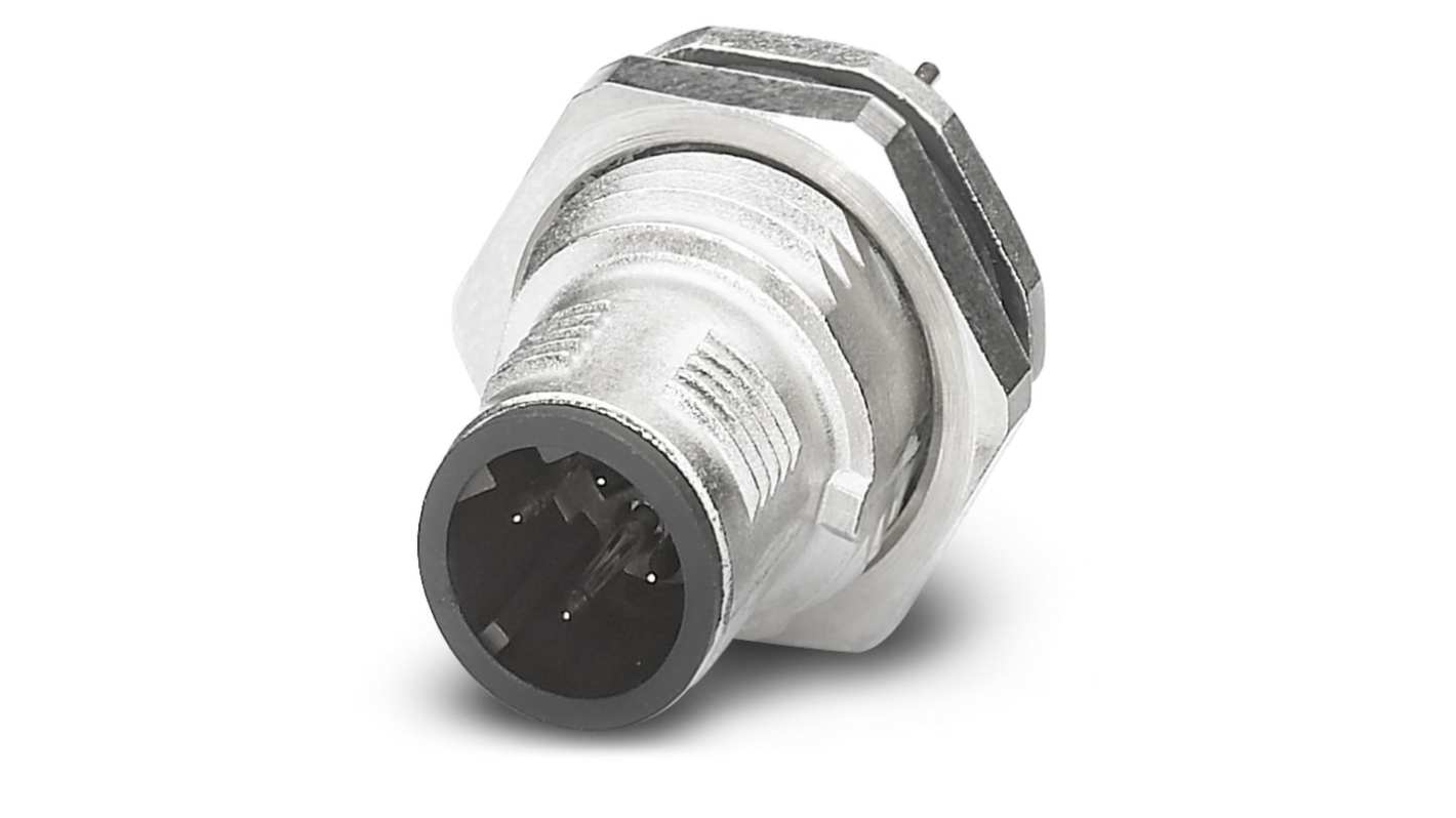 Phoenix Contact Circular Connector, 4 Contacts, M12 Connector, Male, IP67, SACC Series