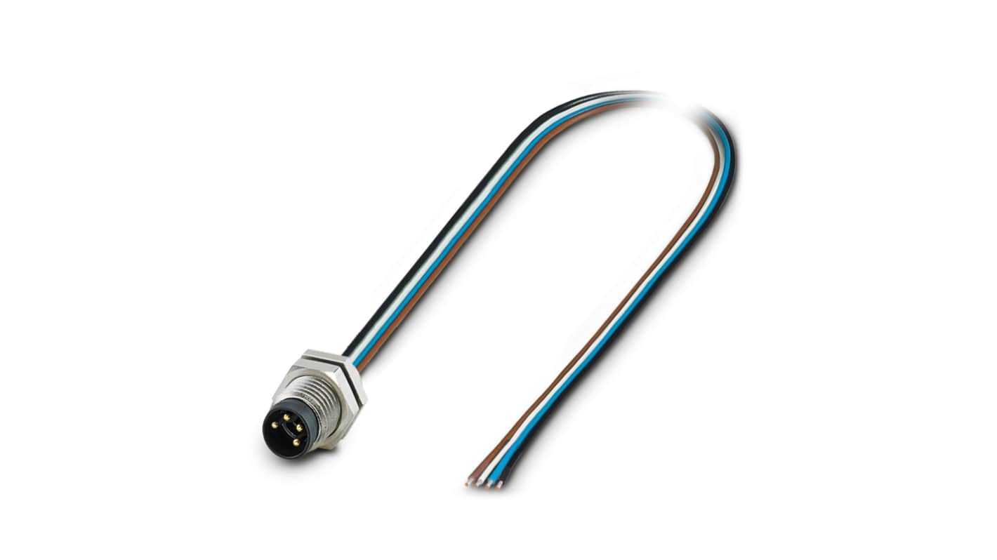 Phoenix Contact Male 4 way M8 to Sensor Actuator Cable, 500mm