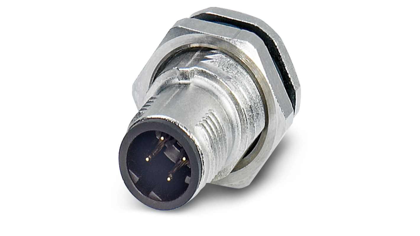 Phoenix Contact Circular Connector, 4 Contacts, M12 Connector, Male, IP67, SACC Series