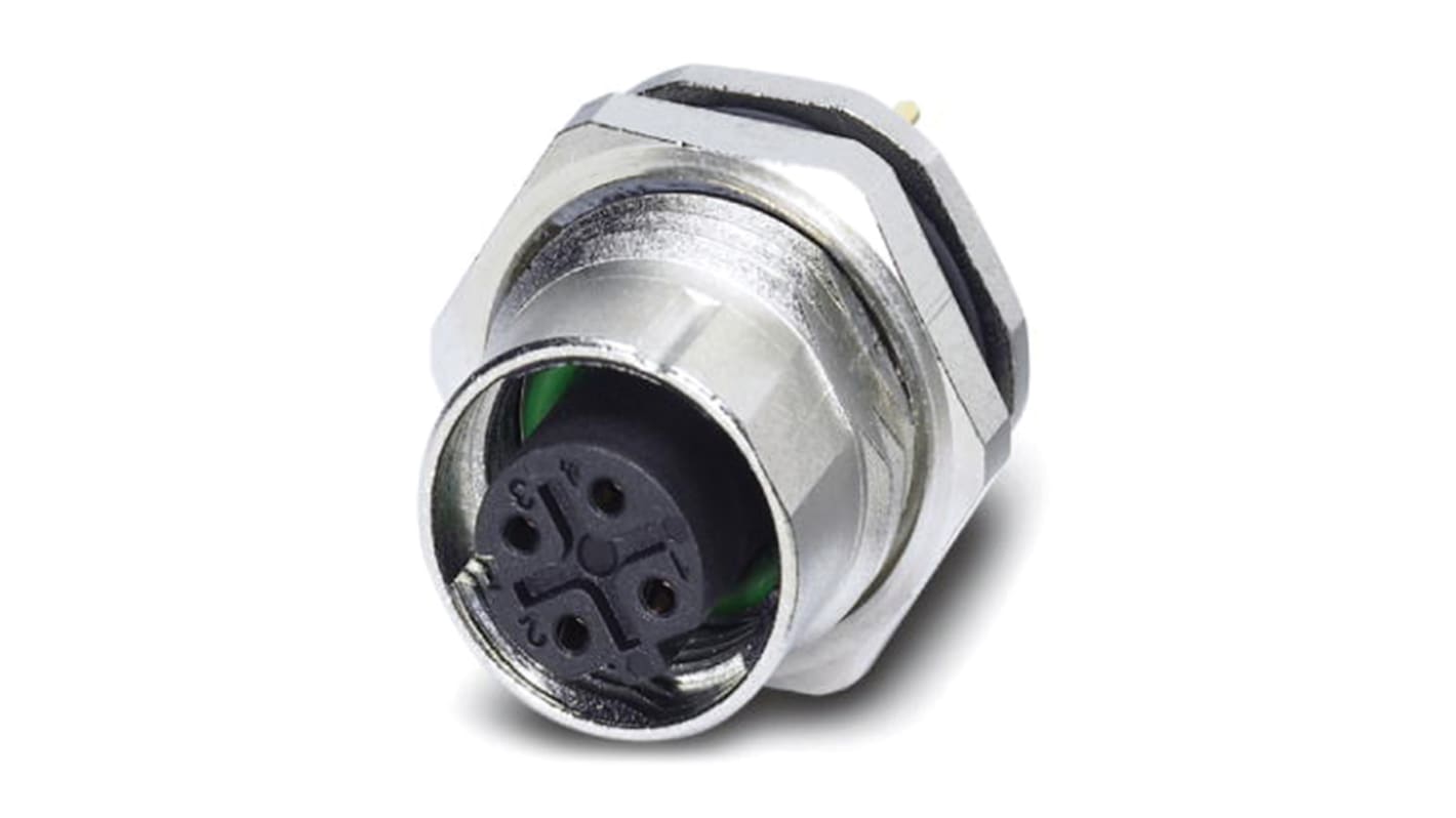 Phoenix Contact Circular Connector, 4 Contacts, M12 Connector, Female, IP67, SACC Series