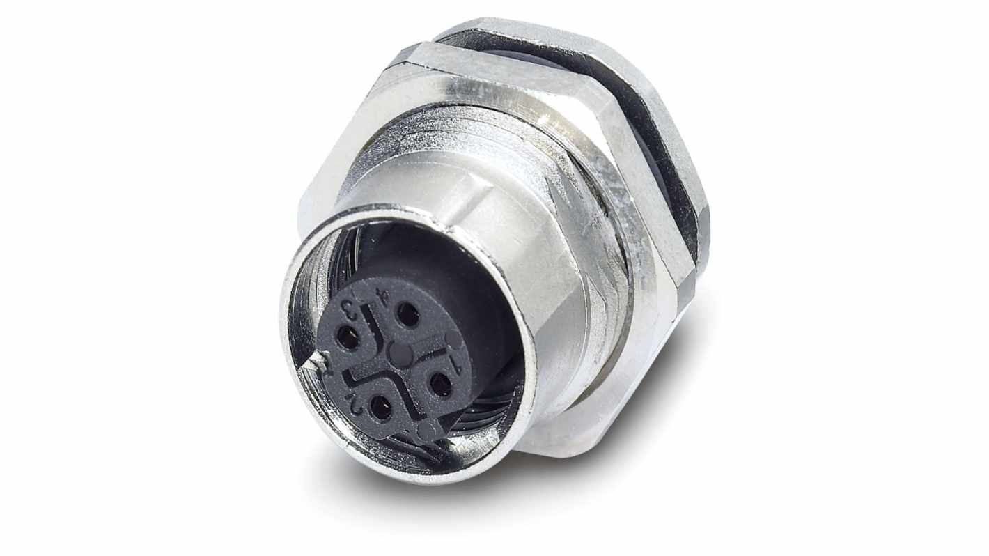 Phoenix Contact Circular Connector, 4 Contacts, M12 Connector, Female, IP67, SACC Series