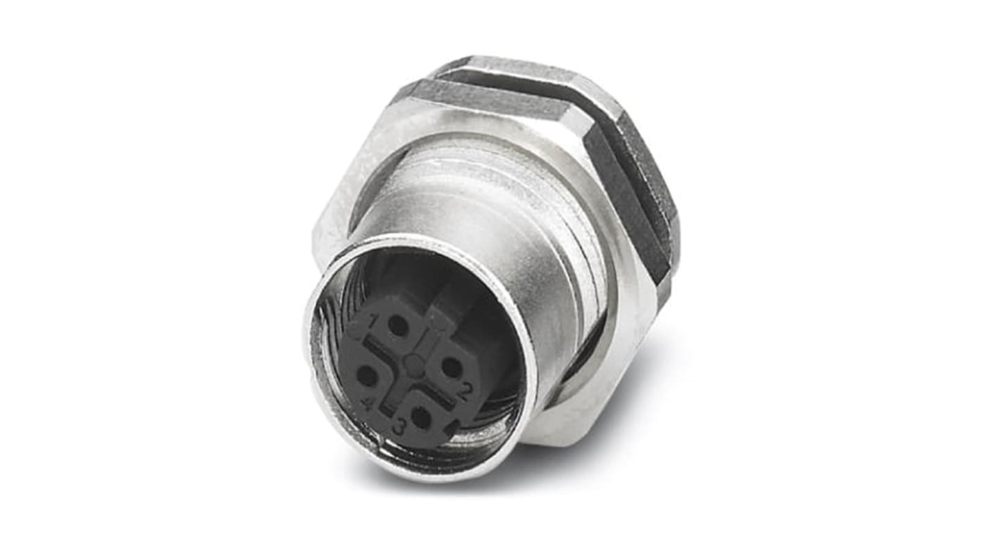 Phoenix Contact Circular Connector, 4 Contacts, M12 Connector, Socket, Female, IP67, SACC Series