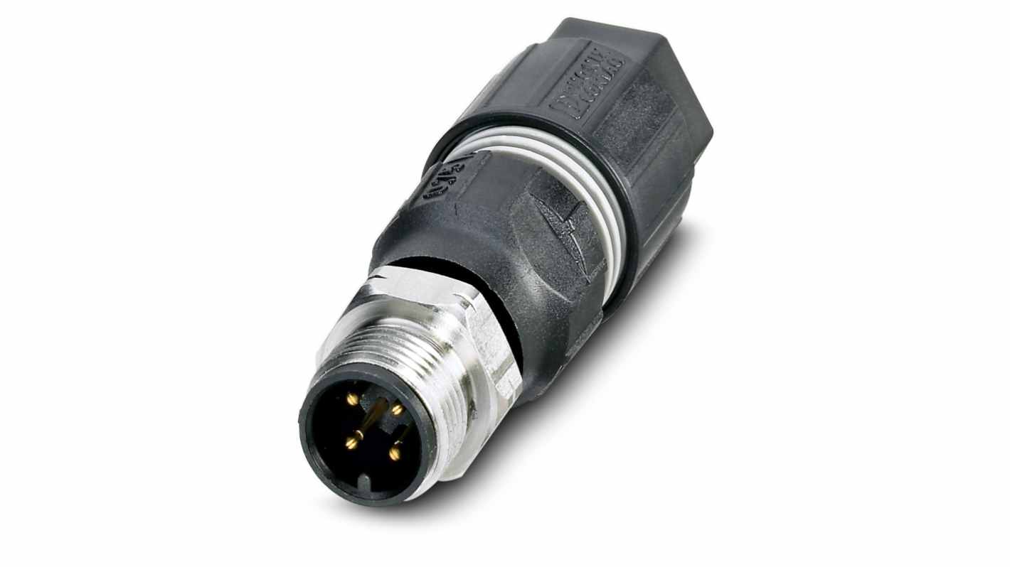 Phoenix Contact Circular Connector, M12 Connector, Plug
