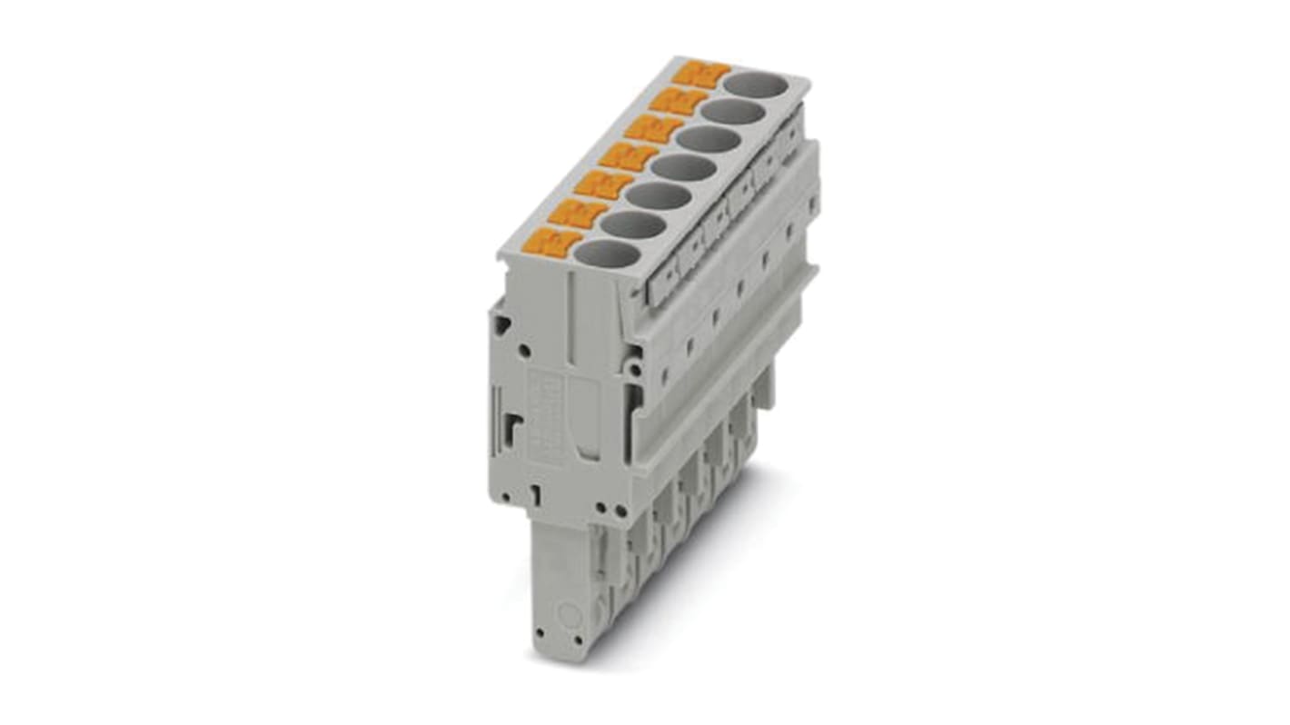 Phoenix Contact 8.2 mm Pitch Pluggable Terminal Block, Plug, Push In Termination