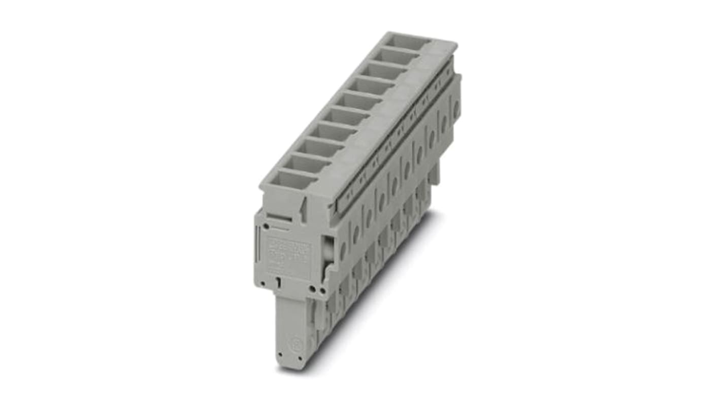 Phoenix Contact 8.2 mm Pitch 10 Way Pluggable Terminal Block, Plug, Screw Termination