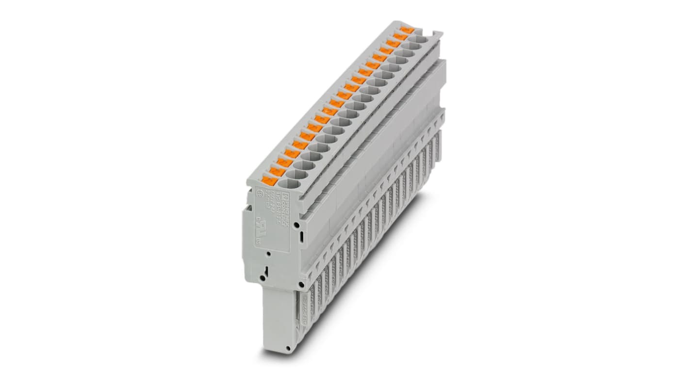 Phoenix Contact, PP-H 2.5/20, Pluggable Terminal Block, Plug, Screw Termination, 3061884