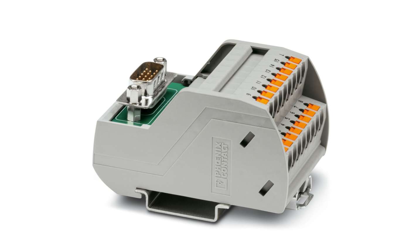 Phoenix Contact VIP-2/PT/HD15SUB/M Series Interface Module, DIN Rail
