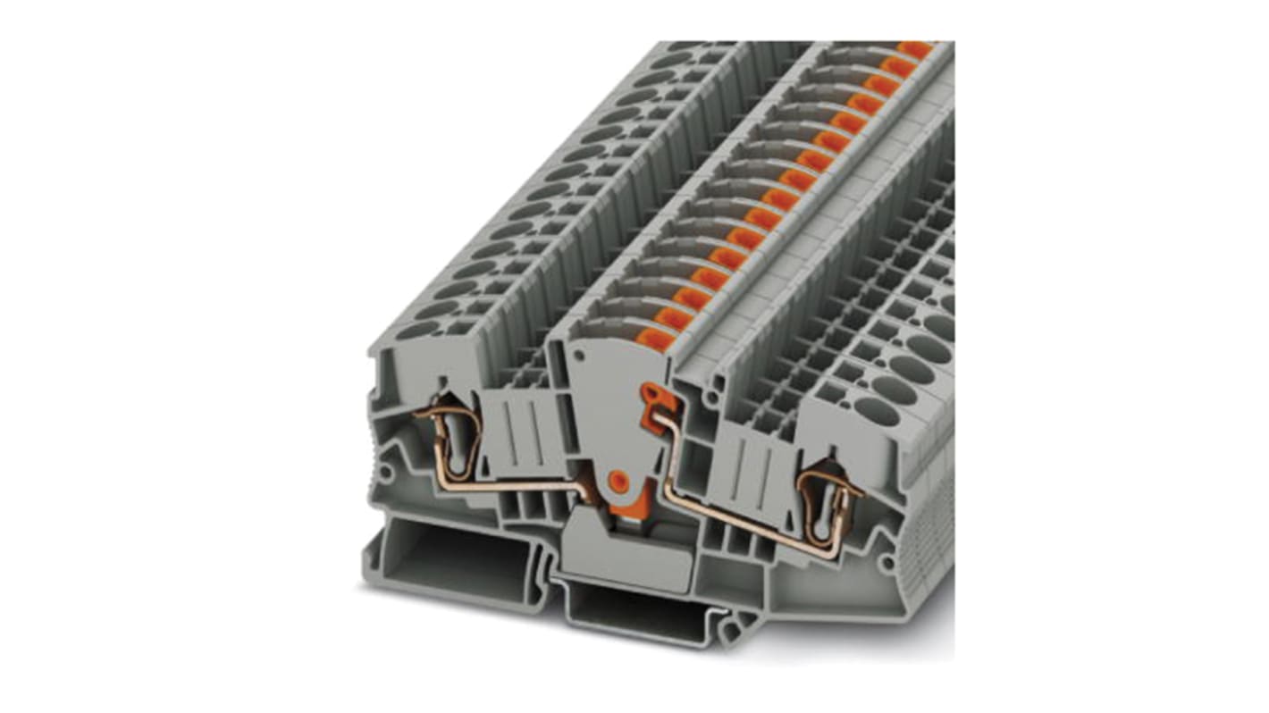 Phoenix Contact 3035693 STME 6 HV Series Grey, 0.2 → 10mm², Single-Level, Spring Clamp Termination