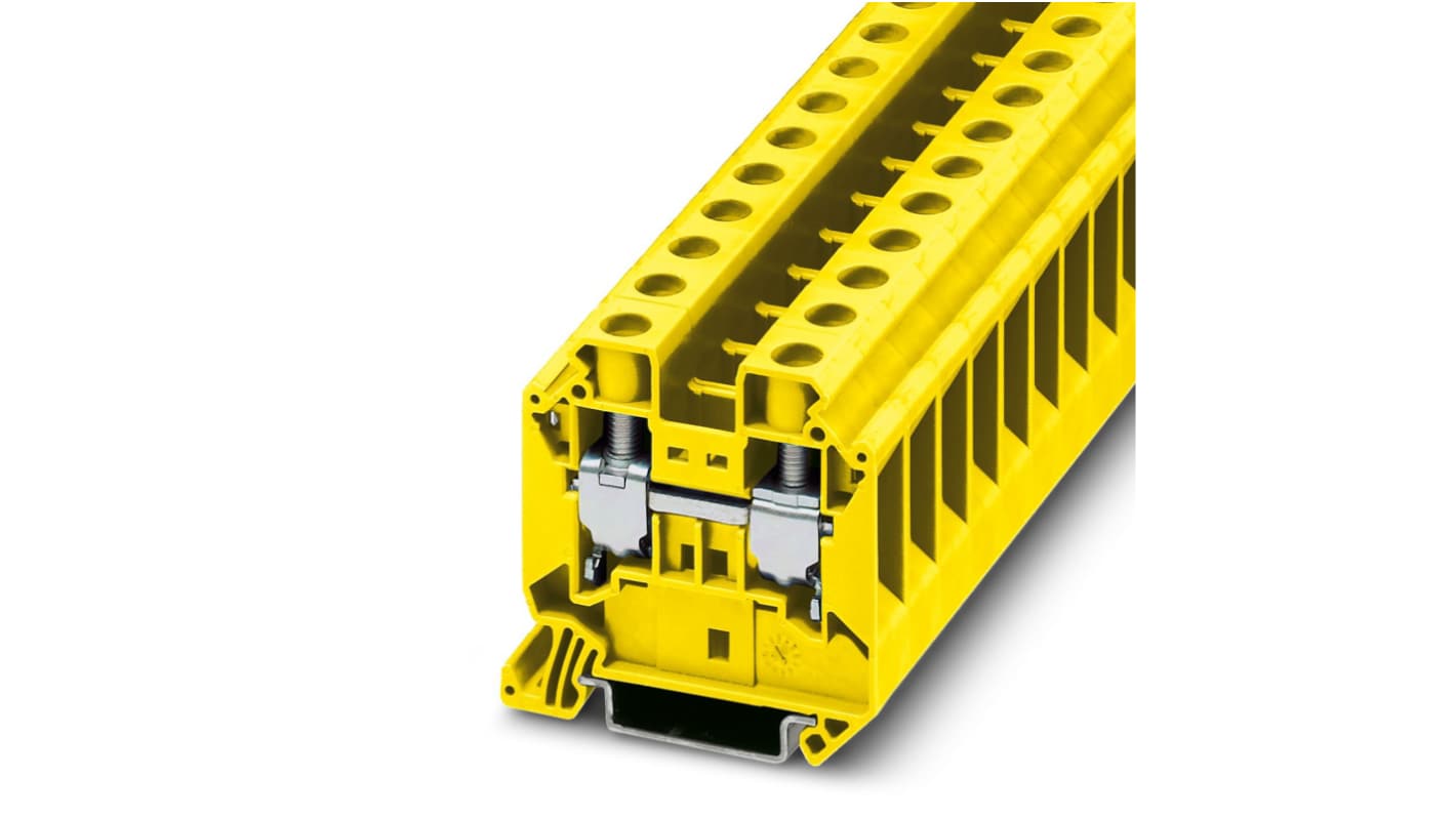 Phoenix Contact 3044198 UT 16 YE Series Yellow, 1.5 → 25mm², Single-Level, Screw Termination