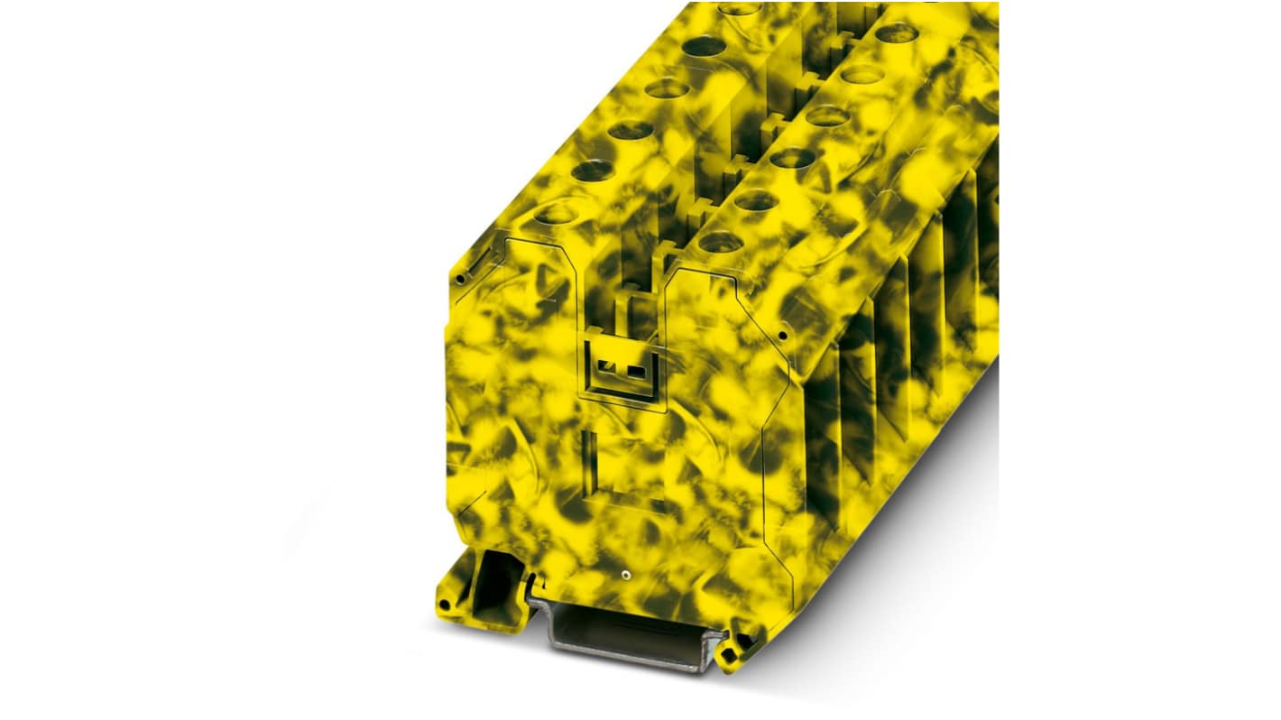 Phoenix Contact 3047676 UT 35-FE Series Black, Yellow, Single-Level, Screw Termination