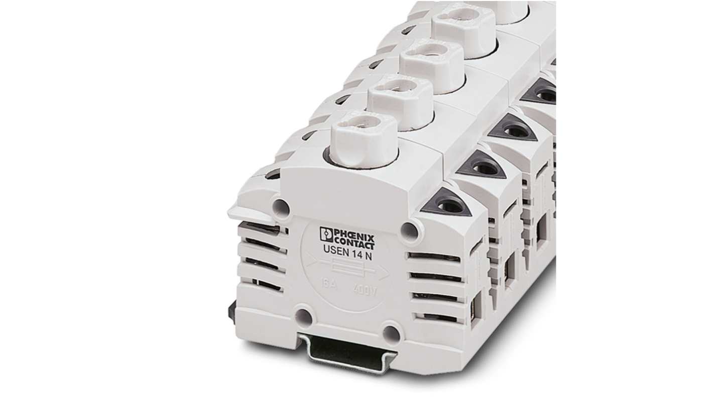 Phoenix Contact 单层熔断型接线端子, 16A, 400 V, 1.5 → 35mm²CSA, 螺钉端接, 灰色, USEN系列, USEN 14 N