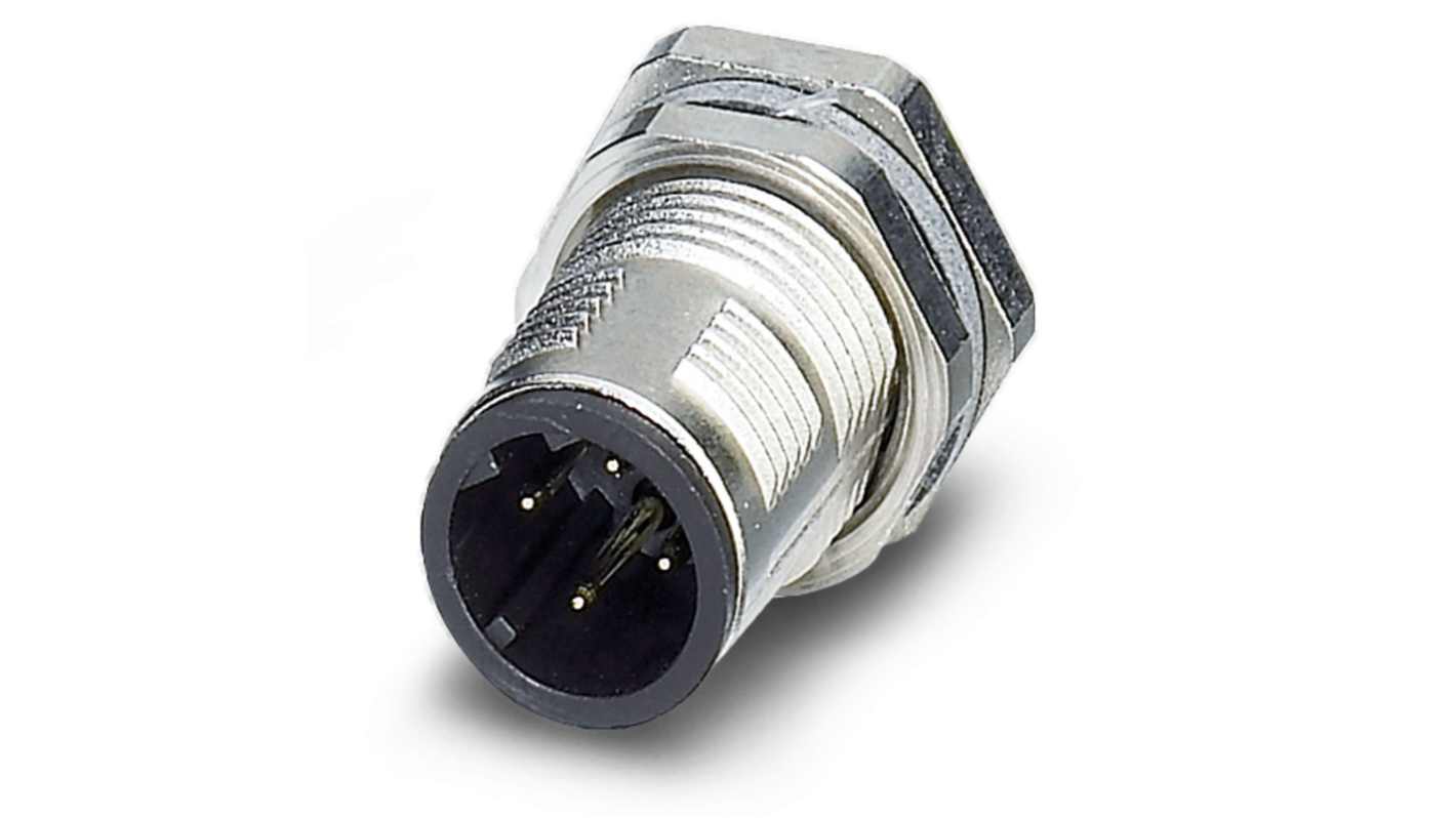 Phoenix Contact Circular Connector, 4 Contacts, M12 Connector, Male, IP67, SACC Series