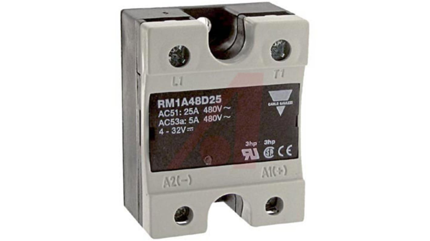 Carlo Gavazzi Solid State Relay, 25 A Load, Panel Mount, 530 V ac Load, 32 V dc Control