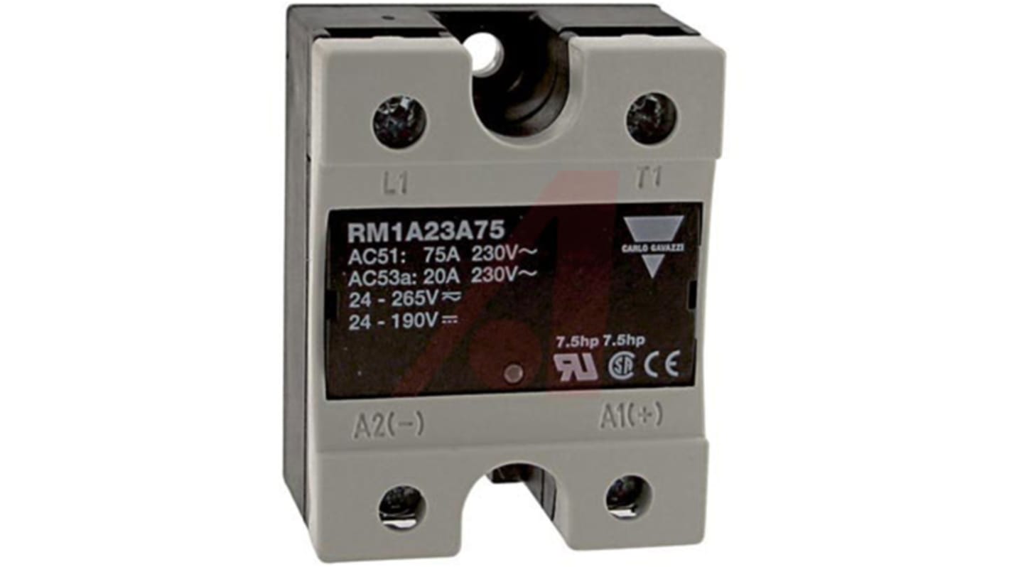Carlo Gavazzi Tafelmontage Halbleiterrelais mit Nulldurchgang, 1-poliger Schließer 265 V ac / 75 A