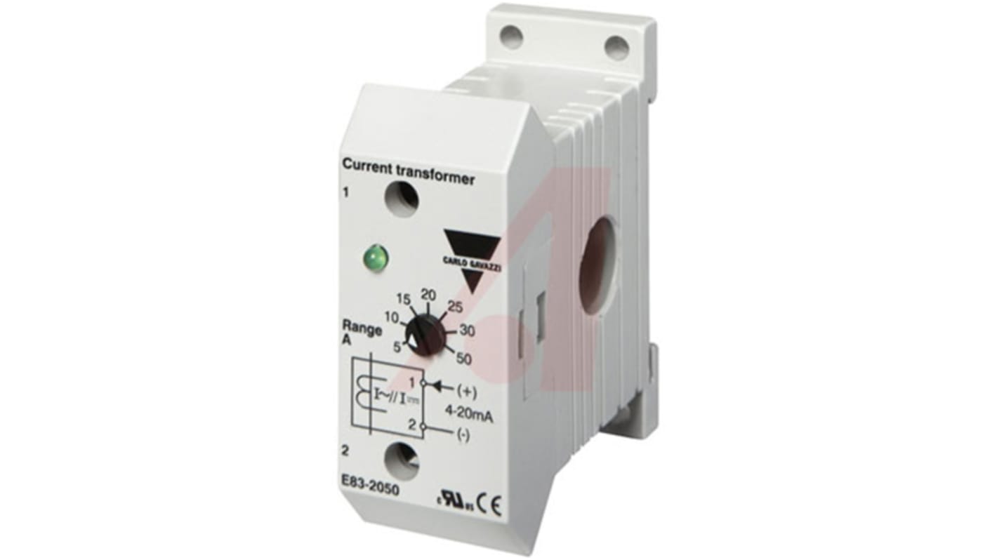 Carlo Gavazzi E83 Series Base Mounted Current Transformer, 100:1:30 mA, 12mm Bore