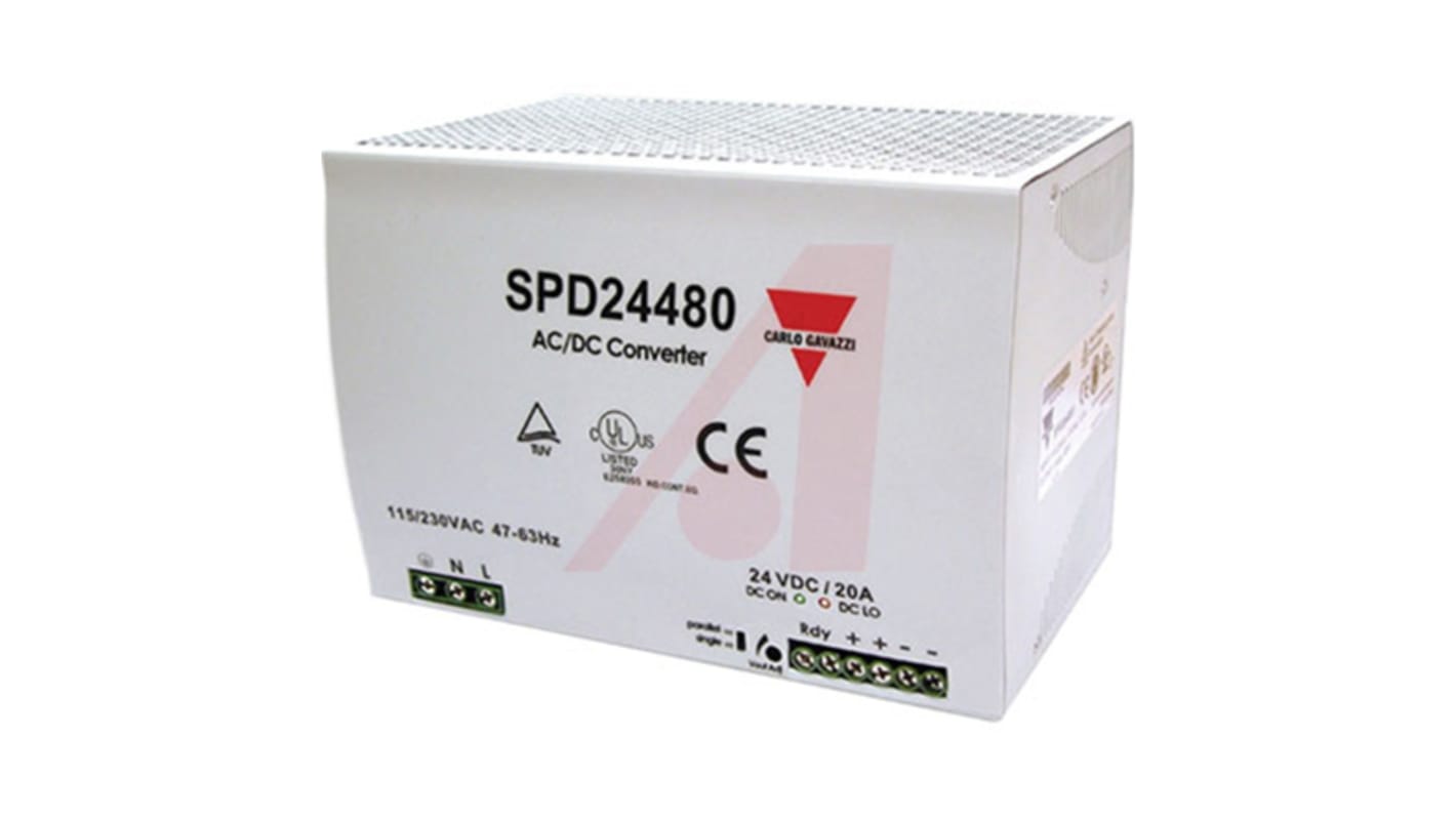 Carlo Gavazzi Switched Mode DIN Rail Power Supply, 340 → 575 V ac / 480 → 820V dc ac, dc Input, 24V dc dc