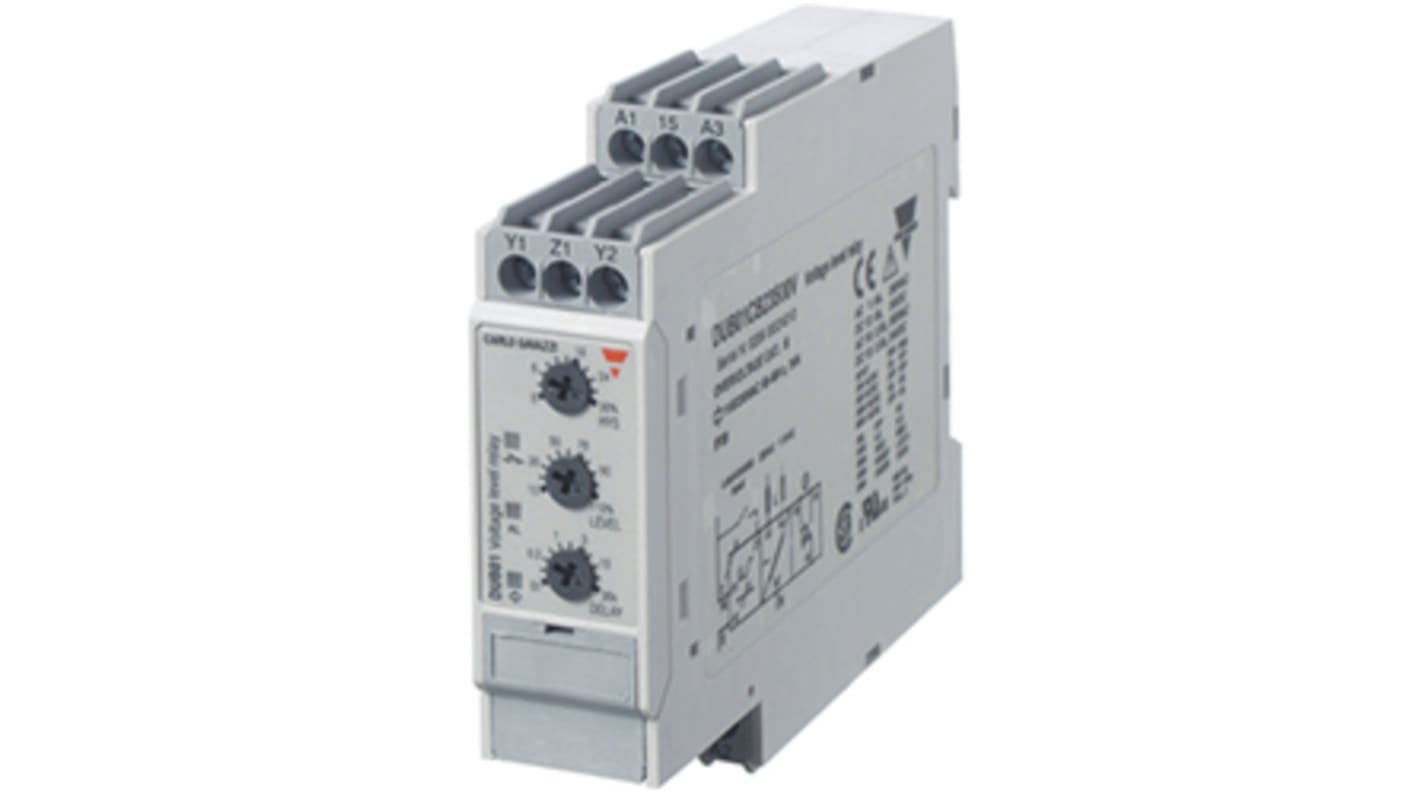 Carlo Gavazzi モニタリングリレー, SPDT, DINレール, 2 → 500V ac/dc, DUB01CD48500V